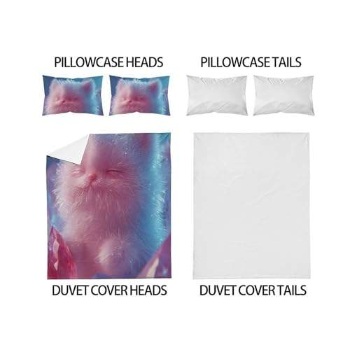 Housse de couette chatons imprimé 3D pour chambre de garçon format XL - 4