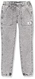 Calvin Klein Girls' Pull-On Super Stretch Denim Jogger, Acid Grey, 12-14