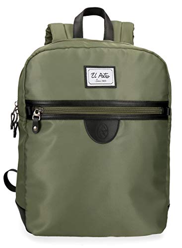 El Potro Pipe Mochila para Portátil 13  Verde 26x35x10 cms Poliéster 9.1L