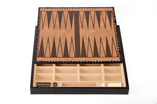 Coffret échecs Romains VS Barbares cuir noir et or, cadeau idéal - 4