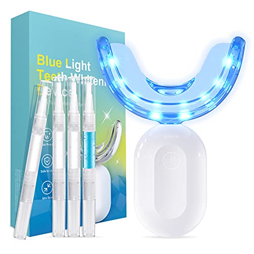 Kit Blanchiment Dentaire - 16XLED Light Blanchiment des Dents Accélérateu, Minuterie Intégrée de 20 Minutes -Formule Améliorée non Irritante & Respectueux des Dents Sensibles Cover