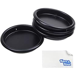 Kare & Kind 4x Tiradores de Puerta Redondos para Clósets (Negros) - Bisagras Redondas Mortise de Acero con Fácil Instalación a Presión - Puertas Deslizantes, Puertas Corredizas y Puertas de Granero