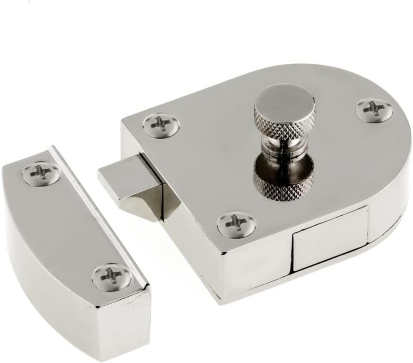 Richelieu Hardware BP600100 3 1/4-inch (83 mm) Secret Gate Latch, Polished Nickel Finish