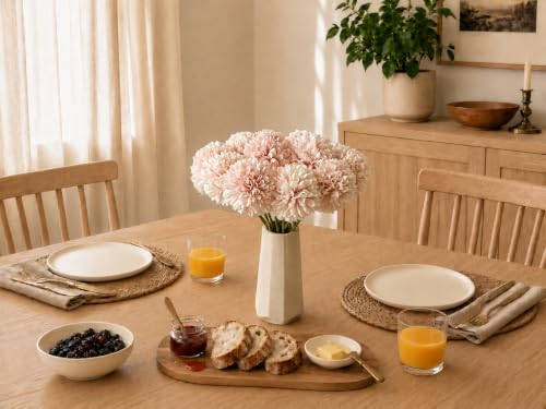 Image of Mandy's 12pcs Artificial Light Pink Ball Chrysanthemum Flowers
