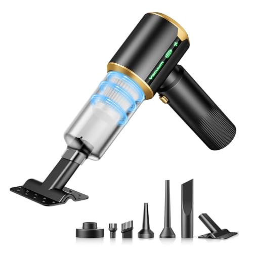 JIXINMIYUE Handheld Vacuum for Car & Office: 16000Pa High-Power Suction, Brushless Motor, HEPA Filter - Lightweight Cordless - Jet Black