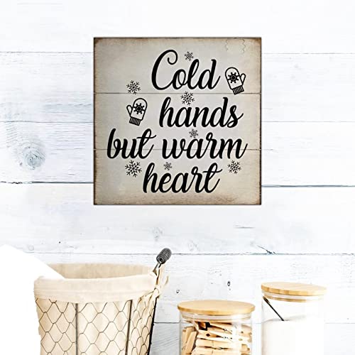 Cadeau de pendaison de crémaillère plaque murale bois Cold Hands