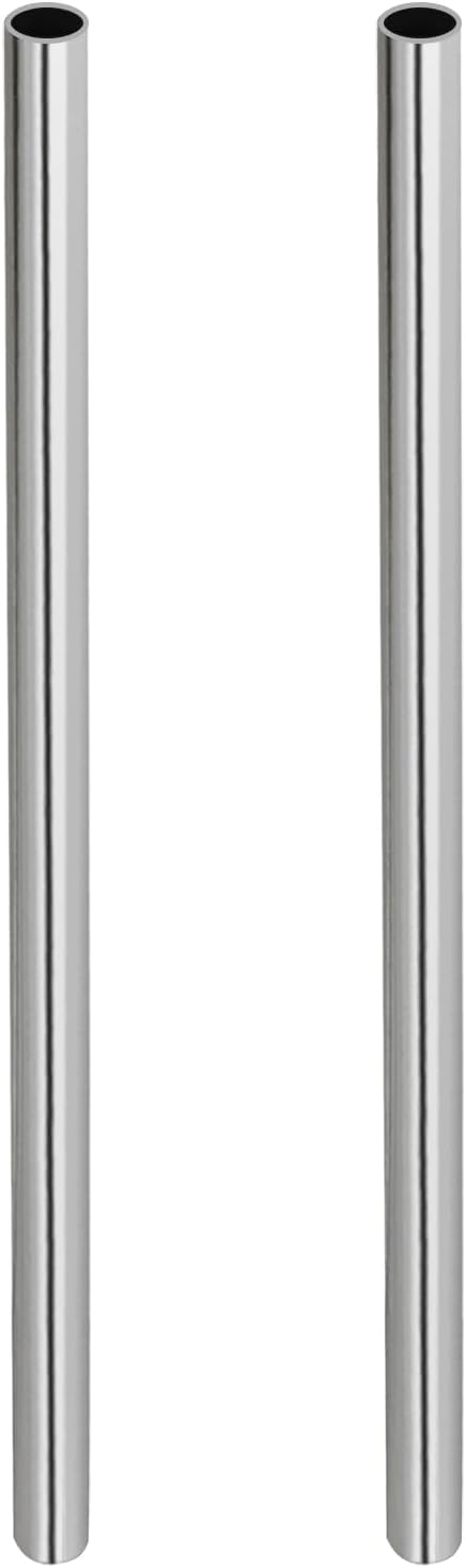 GeilSpace 1/2" 304 Stainless Steel Pipe, 36 inch Length, Heavy Duty Round Metal Weldable Tube, DIY Industrial Metal Tubing (1/2" x 36", 2 PCS)