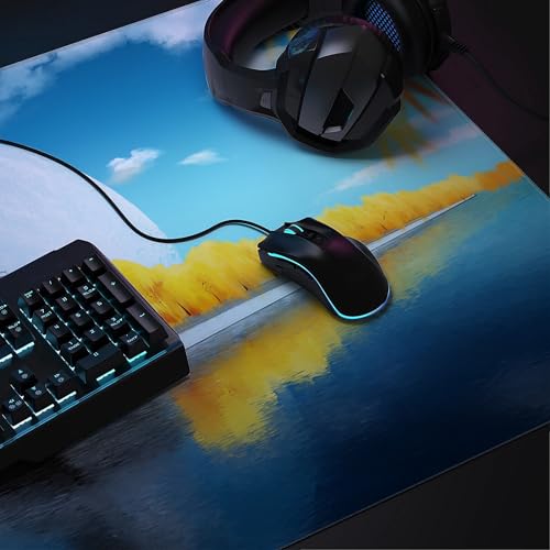 Tapis de souris XXL antidérapant évite les rayures de table tapis clavier 100x50