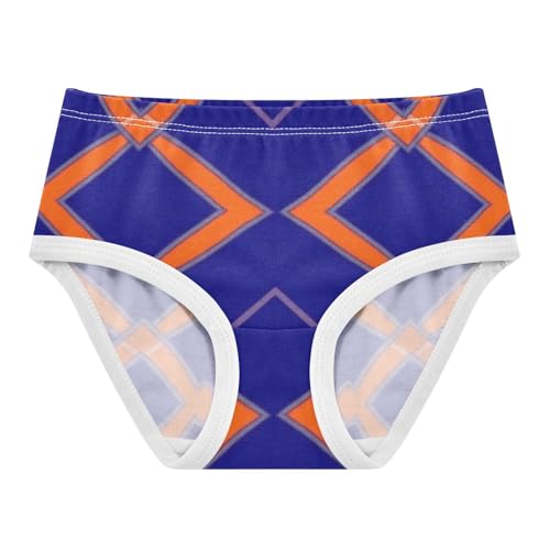 Girls' Underwear Breathable Material Organic Underpants for Toddler Geometric Pattern in Sizes 2T,3T, 4T, 5T, 6Y and 8Y
