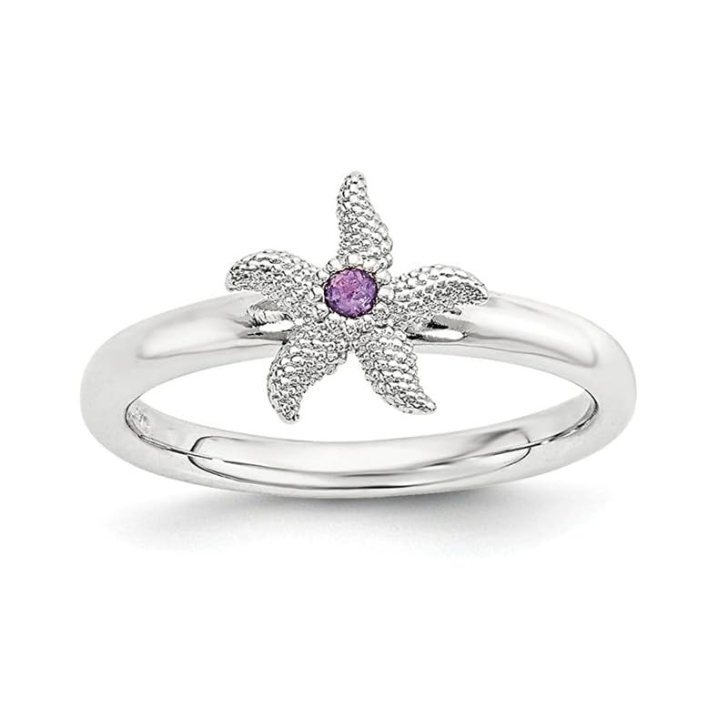 Bague de fiançailles améthyste ronde, élégance argent 925 au quotidien