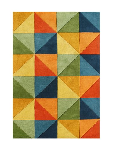 ZnZ Rugs Gallery Handmade New Zealand Blend Wool Rug, 8 by 1