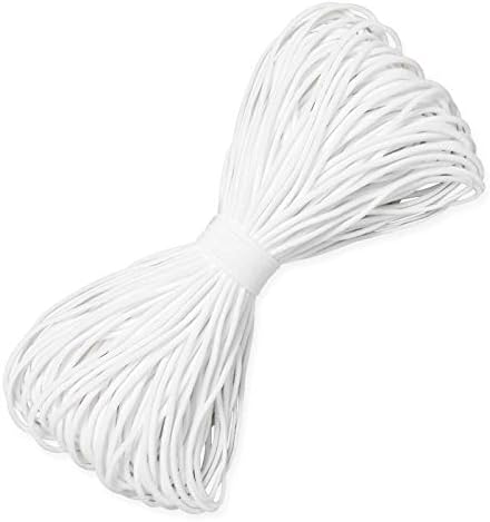Elastic Bands 55 Yards 1/8" Elastic Strap Round Elastic Cord Stretchy Elastic Rope for DIY Clothes Making Sewing Knitting and Arts & Crafts