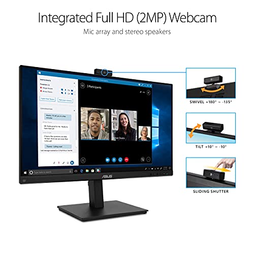 Image of ASUS 27 inch 1080P Video Conference & Monitor Bundle - 2MP Webcam, Mic Array, Speakers, IPS Panel, Flicker Free