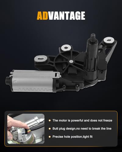 Image of ROADFAR Rear Windshield Wiper Motor Replacement for Mercedes-Benz A-Class 1997-2004,for Mercedes-Benz Vaneo 2002-2005 1688200442,A1688200442 Wiper Motor 3 Pins