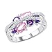 TianWlio X-förmiger hohler rosa Anhänger-Zirkon-Frauen-Modetrend-voller -Zirkon-Ring-Damen-Schmucksache-Ringe für Frauen-Größe 5 11 Ringe Für Verstellbar Indischer Silberschmuck Ringe (Pink, 8)