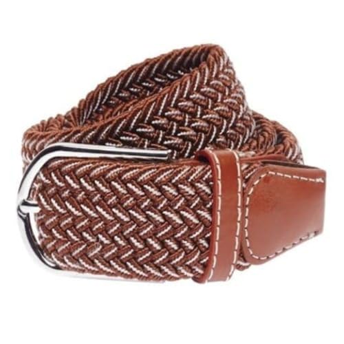 Image of The Tie Hub Unisex Stretchable Woven Fabric Belt | Adjustable, Hole-Free Design | Fits Up to 40 Inches Waist