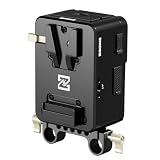 ZGCINE VM-HS1 - Supporto a caldo con batteria integrata da 50 Wh, dual-USB-C-PD-65 W, ricarica rapida, uscita 8 porte, display IPS da 0,96" per fotocamere e accessori (nero)