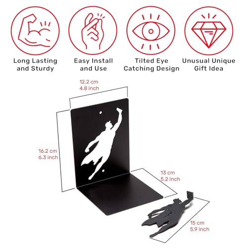 Image of Floating Bookshelf - 2x Supershelf - Invisible Hanging Wall Shelf for Books