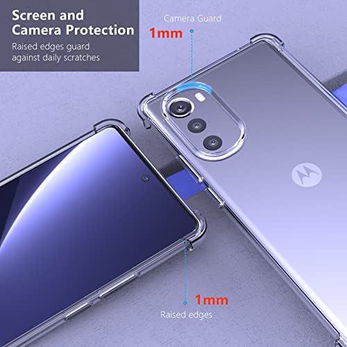 Image of SHOPBYSHOP for Back Case Cover Bumper Flexible Silicone Transparent Back Cover for Motorola E32 - Transparent