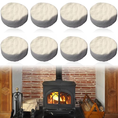 8 esponjas redondas de cerámica, 8,6 x 1,2 cm, lana de cerámica para bioetanol, aislamiento térmico y protección contra incendios, resistente a altas temperaturas, lana de cerámica, especial para