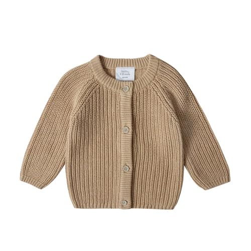 Stellou & friends 100% Cotton Chunky Ribbed Knitted Cardigan for Boys & Girls Ages 0-6 Years2