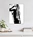 Sexy Canvas Wall Art Nude Woman in Bath Posters and Prints Abstract Naked Black White Artwork Wall Decor for Apartment Hotel Bathroom Bedroom Bar Decoration Ready to Hand 12x16inch