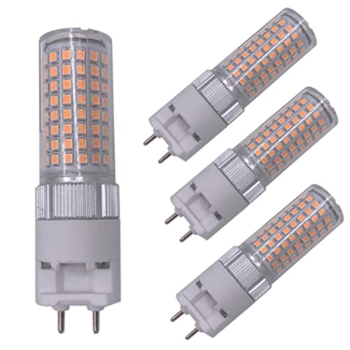 G12 Bombilla LED 20W (equivalente a halógeno de 200W) 2000LM 2835SMD Regulable g12 Luces bi-pin Bombillas LED de maíz AC85-265V, sin parpadeo, ángulo de haz de 360°,Warm white,4 Pack