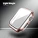 Landhoo 6 Pack Case for Apple Watch Series 3/2/1 42mm Tempered Glass Screen Protector, Hard PC Ultra-Thin Scratch Resistant Full Protective Face Cover Bumper for iWatch 42mm Accessories