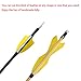 ZSHJGJR 50 Pack Archery Arrow Spiral Twist Wrap Full Length Feathers Left Wing Feathers Fletches Fletching (8-11inch) for Flu-Flu Arrows (Dark Yellow)