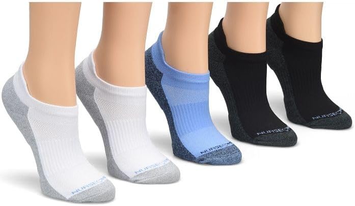 Nurse Mates Performance Anklet Socks | Compression | 5-Pair Pack | Comfort Support