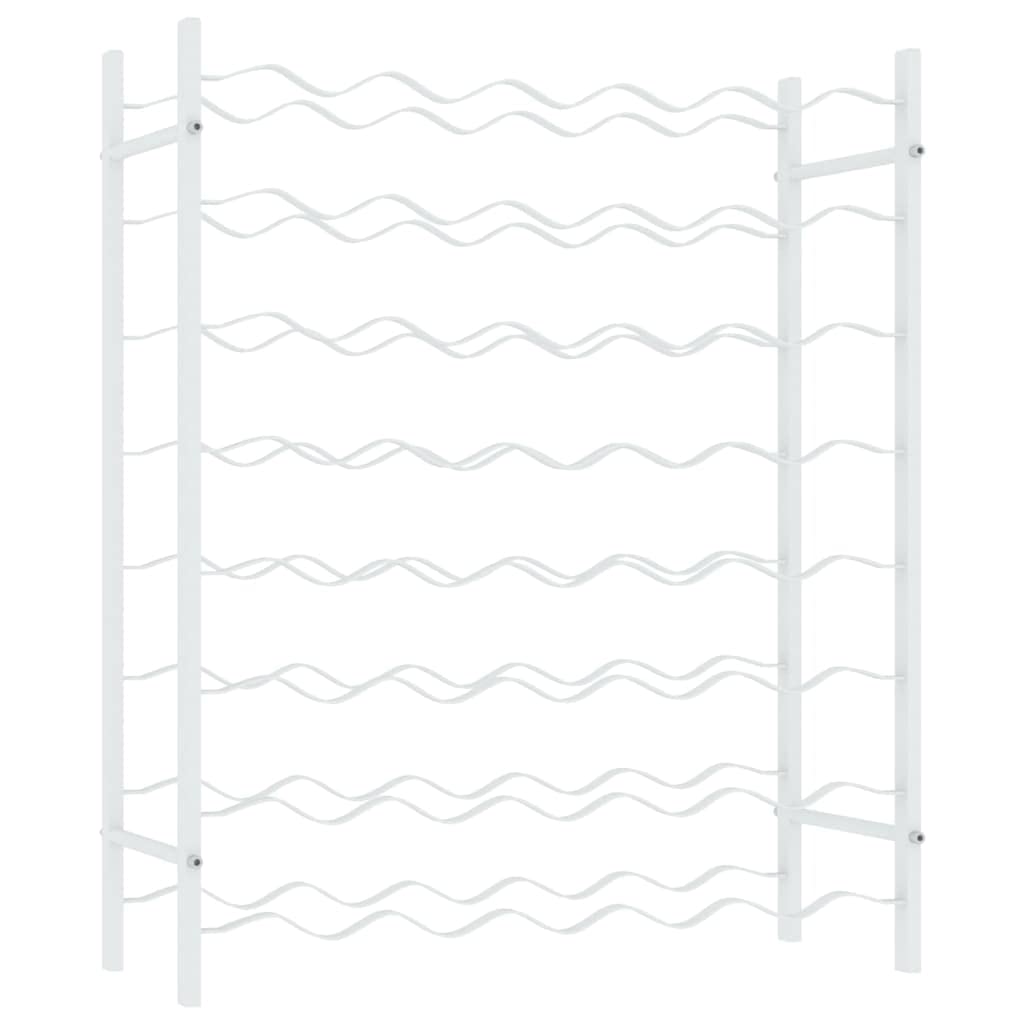 Weinregal Weinregal für 48 Flaschen, Flaschenhalter für Wohnzimmer, Esszimmer und Bar, modernes Design, 65 x 30 x 80 cm, Weiß
