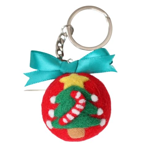 ウールフェルトセットの針フェルト用品は、ウールフェルトツールと初心者のアダルトキーチェーンのための指示を備えたキーチェーンの作成セットを作成します