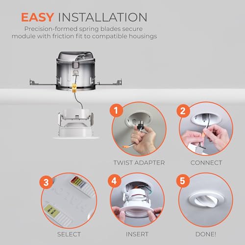 HALO RA 4 inch LED Recessed Lighting Retrofit Gimbal Trim 5CCT 600/900lm - image 4