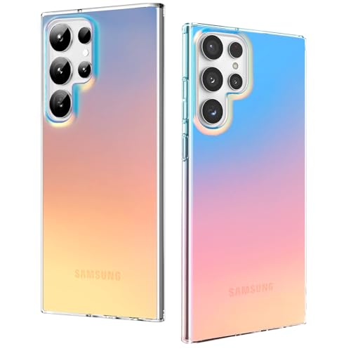 DEVASO Cover per Samsung Galaxy S24 Ultra, Antiurto Custodia Sottile Silicone TPU Case, Iridescente Traslucida Smerigliato Traslucido Anti-Impronte Custodia Traslucida per Donne Ragazze