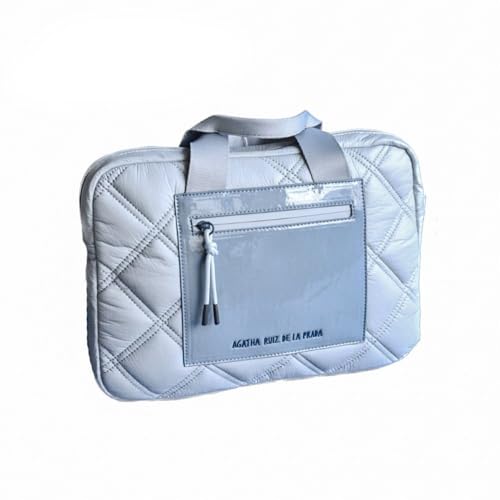 Agatha Ruiz de la Prada Maletín ordenador acolchado azul funda reforzada cierre cremallera