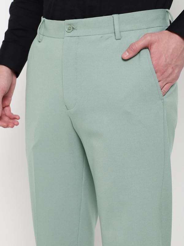 Image of SUBTRACT Slim-Fit Stretchable Lycra Formal Pants for Men with Flexible Waistband | Stylish Men's Wear Trousers for Office or Party |Dress Trouser Pant