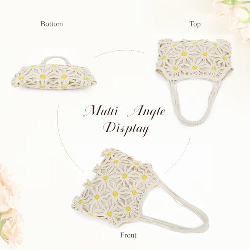 Bolso de playa tejido a crochet para mujer miniatura 7