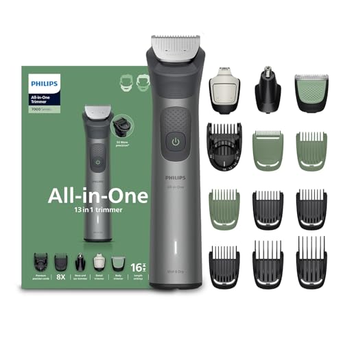 Philips India’s No.1 Men’s Trimmer | 13-in-1 : Face,Head,Body | BeardSense Technology | Precision Trimming | Eyebrow/Nose/Ear Trimmers | 120 Mins Runtime | 5 yr warranty,MG7922