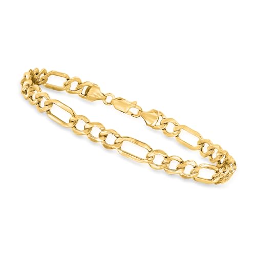 Canaria Fine Jewelry Canaria Men'S 10Kt Yellow Gold Figaro-Link Bracelet. 8.5 Inches cover