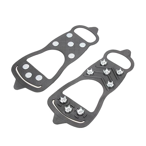 CONGARTENO Ice Climbing Spikes 8- Crampon Cleats Shoes Cover Stretchable for Boots Casual Dress Shoes Winter Tracti