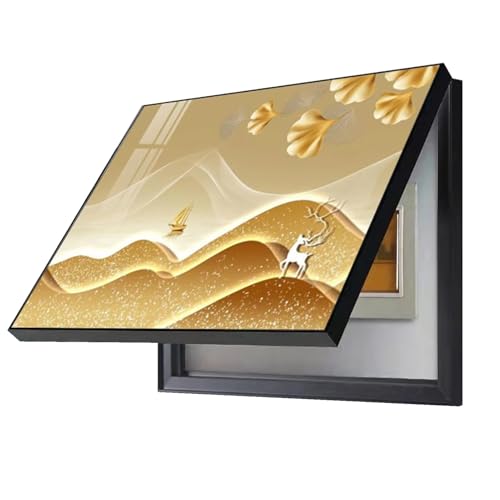 WBBML Cuadro Decorativo Caja Contador Electrico Caja de Contadores Pintura Decorativa Aleta hacia Arriba para Abrir Tapa Contador Vertical Tienda(A,35x45cm)