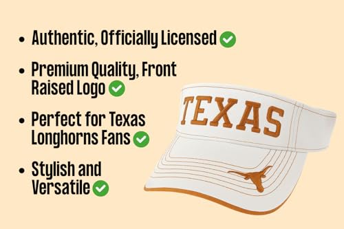 Visera oficial ajustable Texas University naranja/blanco miniatura 6