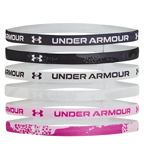 Bandeaux Under Armour Girl Graphic gris anti-glisse pour maintenir les cheveux des filles