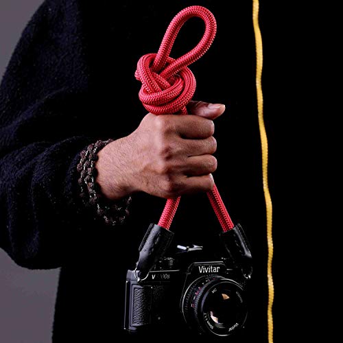 Image of Xaperture Rope Camera Neck Straps for DSLR /SLR and mirrorless Cameras (100cm, Red)