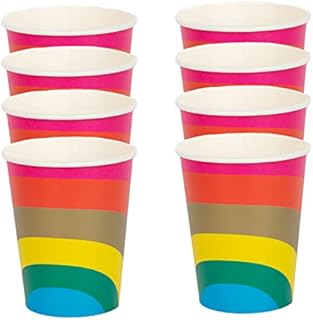 Talking Tables RAIN Pack of 16 (29cm) Rainbow Shaped Napkins Paper Birthday Party Partyware with Gold foil, RBNAPKINS