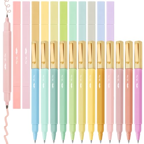 Mr. Pen- Dual Tip Aesthetic Highlighters and Ballpoint Pens No Bleed
