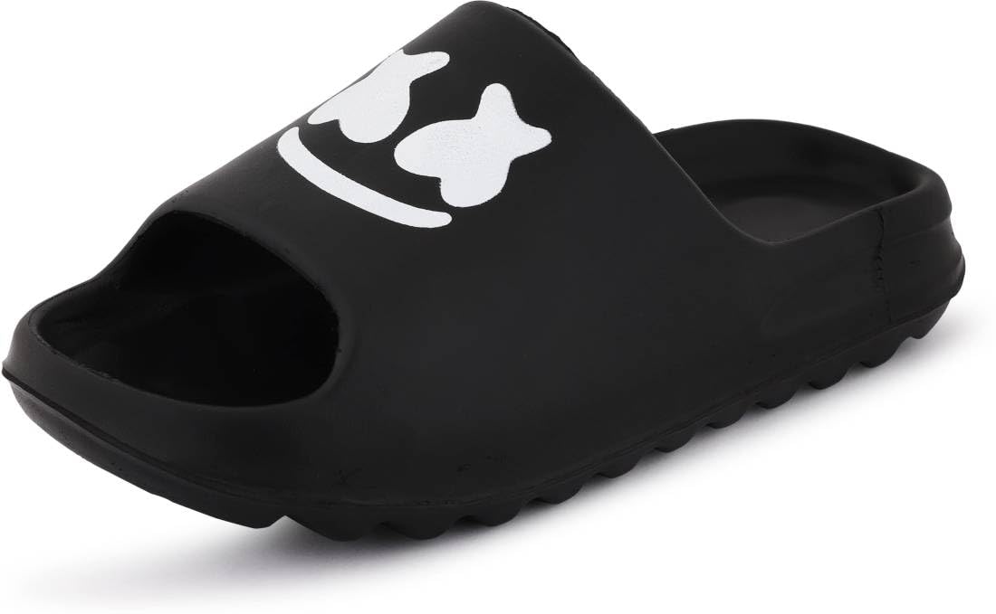 ABJ FASHION| Comfortable | Soft | Classic | Lightweight | Stylish | Slides for Men (Black-10) (B0CBBTNL47) Amazon Price History, Amazon Price Tracker
