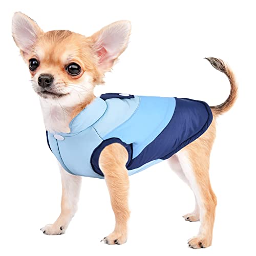 Dog Clothes For Small Dogs, Camo Dog Sweater Reversible Puppy Clothes Waterproof Chihuahua Clothes Dog Jacket Xxs Dog Clothes Dog Winter Coat Pet Apparel (Medium Bust 15.74") #TOP1