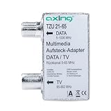 Axing TZU 21-65 Multimedia-Aufsteckadapter Verteiler für Kabelmodem und TV