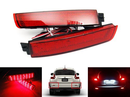 Ledin 265605C000 Oem Replacement For Nissan Infiniti Red Lens Led Rear Bumper Reflector Tail Brake Stop Light #TOP9